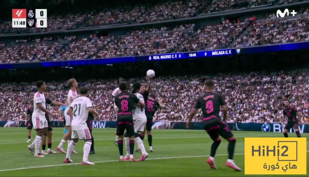 كيف أنقذ تطبيق قانون لمسة اليد ريال مدريد ومالقا في الشوطين؟
