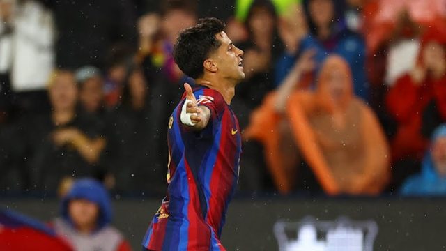 صورة .. رد فعل تشافي اسبارت على هدف كانسيلو الثاني ضد راسينغ